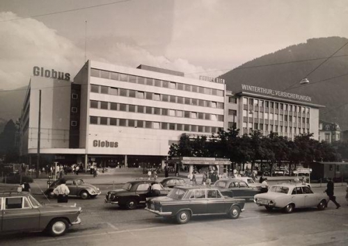 Bahnhofsplatz Globus 1965